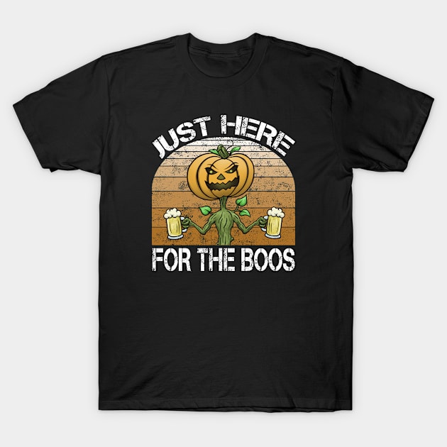 I’m Just Here For The Boos Pumpkin Halloween Costume Gift T-Shirt by FrontalLobe